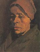 Vincent Van Gogh, Head of a Peasant Woman with a brownish hood